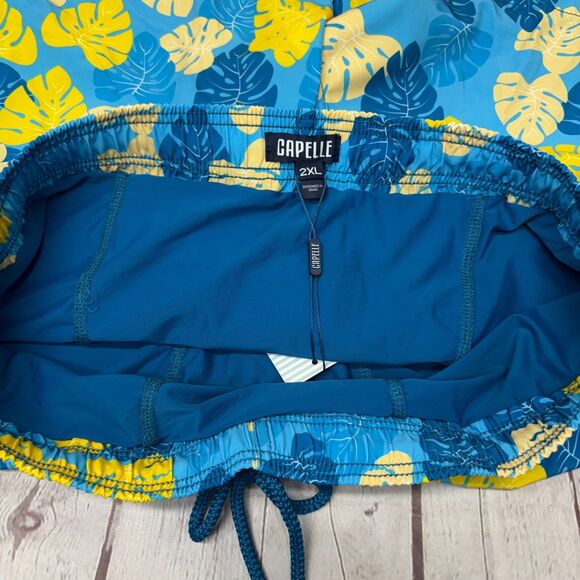 NWT Capelle Men Collin Aqua Swim Trunks Shorts Size XXL 2XL Floral C006 -23 - Picture 12 of 16